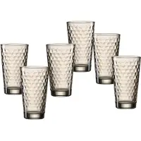 Ritzenhoff & Breker Verre FAVO, 400 ml, marron avec structure en nid d'abeille, conique, résistant au lave-vaisselle, Verres, Marron