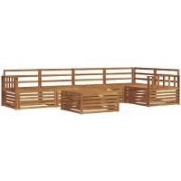 Syfax Ensemble de canapés d'extérieur 6 pcs Naturel