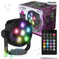 Partyfunlights 6 LED PAR Lumière disco Haut-parleur de fête avec télécommande