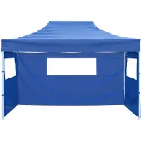 vidaXL Tente de réception bleue 291 x 431 x 315 cm Tissu Oxford