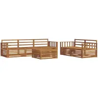 vidaXL Ensemble de canapés d'extérieur 6 pièces en bois massif d'acacia naturel