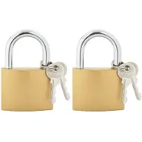 vidaXL Cadenas avec clés 2 pièces Laiton Fer