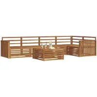 vidaXL Ensemble de canapés d'extérieur 6 pièces Naturel