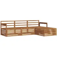 vidaXL Ensemble de canapés d'extérieur Nature 249,5 x 162,5 x 73 cm