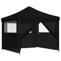 vidaXL Tente de réception noire 292 x 292 x 315 cm Tissu Oxford