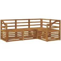 vidaXL Ensemble de canapés 4 pièces en bois massif d'acacia naturel