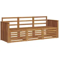 vidaXL Ensemble de canapés 3 pièces en bois massif naturel d'acacia
