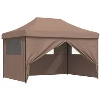 vidaXL , tente de réception, 279 x 410 x 315 cm, couleur marron, tissu Oxford