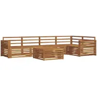 Syfax Ensemble de canapés d'extérieur 6 pcs Naturel