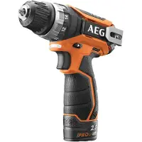AEG Perceuse-visseuse 12V Li-Ion - 2 batteries 2,0 Ah Lithium-Pro - 1 chargeur 40min - BS12C2-202C