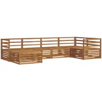 vidaXL Ensemble de canapés d'extérieur 6 pièces en bois massif d'acacia naturel