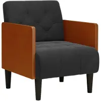 vidaXL Fauteuil avec accoudoirs noir 55 cm velours