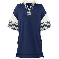 Imily Bela Robe bleu marine / blanc