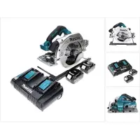 Makita Scie circulaire sans fil DHS 900 PG2 36 V (2x 18 V) 235 mm sans balais + 2 batteries 6,0 Ah + double chargeur
