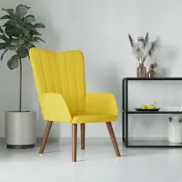Prolenta Maison Exclusive - Fauteuil de détente en velours jaune moutarde