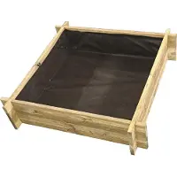 HABITAT ET JARDIN Carré potager en bois "Aneth" - 80 x 80 x 10 cm