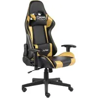 Syfax Chaise de jeu pivotante Doré PVC