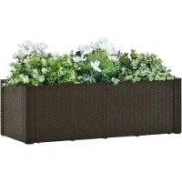 Prolenta Maison Exclusive - Potager surélevé avec système d'arrosage automatique Mokka 100 x 43 x 33 cm