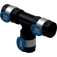 Geberit GE FlowFit, pièce en T égale, PPSU, 90 degrés, d75 x 75 x 75 mm, 1 pièce.
