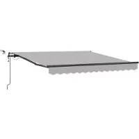 Syfax Auvent rétractable Gris clair 300 x 250 cm Polyester