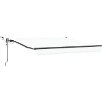 vidaXL , store enroulable blanc, 350 x 250 cm, polyester
