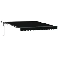 Syfax Auvent rétractable Noir 300 x 250 cm Polyester