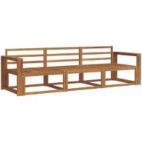 vidaXL - Ensemble de salon de jardin composé de 3 pièces, en bois d'acacia massif, finition naturelle
