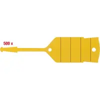 Ks Tools Porte-clés avec boucle, jaune, 500 pièces
