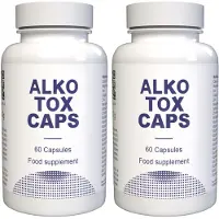 IncHealth GmbH Alkotox - 120 gélules (2x60) hautement dosées - Recette originale suisse - Végétaliennes et végétales, avec vitamines et minéraux - Lot de 2