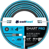 Cellfast Tuyau d'arrosage SMART PRO ATS Tuyau d'arrosage 4 couches ATS Tissu tricot flexible Résistant à la plicature UV et aux algues 30 m