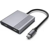 Gembird Adaptateur multiport 3-en-1 USB Type-C gris