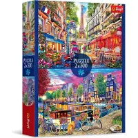 Trefl PUZZLE CUBES 2x500 Capitales européennes 37496