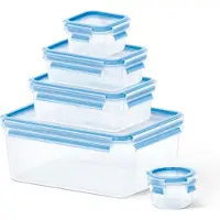 EMSA Food Clip&close Food Container 5 Units Clair,Bleu
