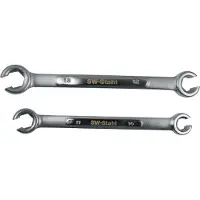 SW-Stahl 01450SB Jeu de clés pour conduites de frein en 2 parties I Clé à vis I Clé à vis hexagonale en acier au chrome-vanadium