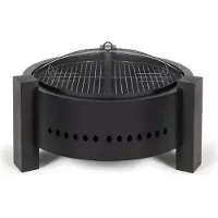 Livoo Brasero au bois ou au charbon 47.5cm noir - - DOC286 -
