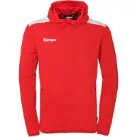 Kempa Emotion 27 Veste à capuche , Taille:S, Coleurs:rouge/blanc