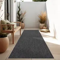 Paco Home In & Outdoor Tapis tissé plat uni moderne résistant aux intempéries pour terrasse cuisine Taille 60x100 cm