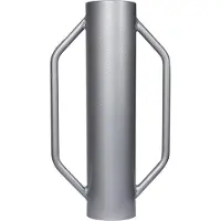 Wiltec Enfonce pieux manuel – Ø 14 cm – 13,5 kg – en Acier – avec Poignées – Pilon à poteau, Cloche enfonce piquet pour la Construction de Clôture & le Compactage de sol