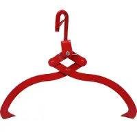 Wiltec Grappin forestier pour troncs – Ouverture max. 610 mm – Force max. 450 kg – Outil pince de levage avec 2 Mandrins de serrage – Griffe Pince forestière pour grumes, débardage