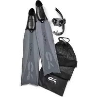 C4 Up Soft+condor+meltemi+mesh Bag Spearfishing Set Gris EU 40-41