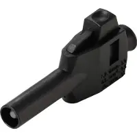 Voltcraft MP-4 Laborstecker mit Klemmanschluss Stecker gerade Stift-O Schwarz 50 St (VC-17002940)