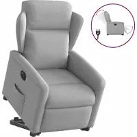 Syfax Fauteuil inclinable électrique gris nuage tissu