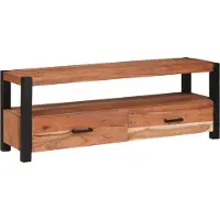 Syfax Meuble TV Marron 110 x 30 x 40 cm Bois d'acacia massif
