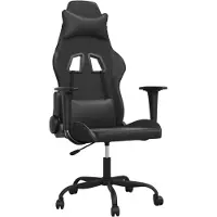 Syfax Chaise de jeu de massage noir similicuir