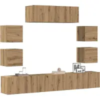 Prolenta Maison Exclusive - Ensemble de meuble TV mural 7 pcs chêne artisanal