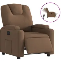 Syfax Fauteuil inclinable électrique Marron Tissu