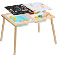 StarTech.com Table de jeu sensorielle en sable Table d'activité avec 3 bacs de rangement - Aire de jeu interactive pour enfants