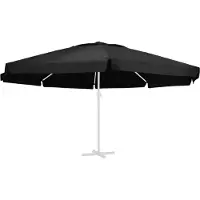 Prolenta Maison Exclusive - Housse de rechange pour parasol noir 610 cm