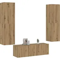 Prolenta Maison Exclusive - Meubles TV muraux 3 pcs chêne artisanal bois d'ingénierie