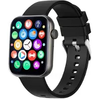 Zelurxx Montre connectée , appels Bluetooth, suivi du sommeil, fréquence cardiaque, modes sport, étanche IP67, contrôle de la musique, Android iOS, noir